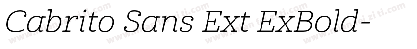Cabrito Sans Ext ExBold字体转换